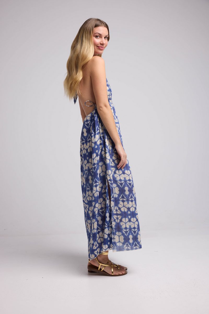 Robe Longue Sans Manche - Bleu