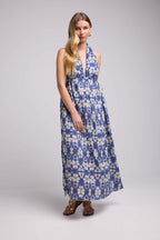 Robe Longue Sans Manche - Bleu