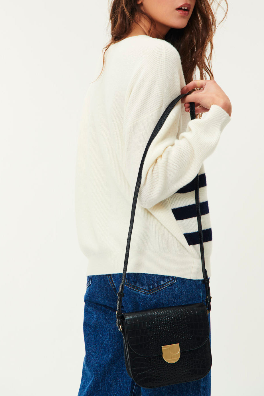 Jersey Audrie - Crema/Azul marino
