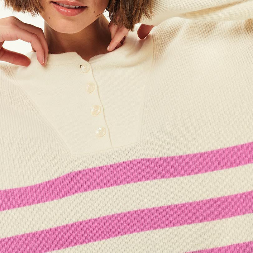 Audrie Jumper - Cream/Turkish Delight