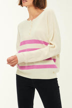 Audrie Jumper - Cream/Turkish Delight