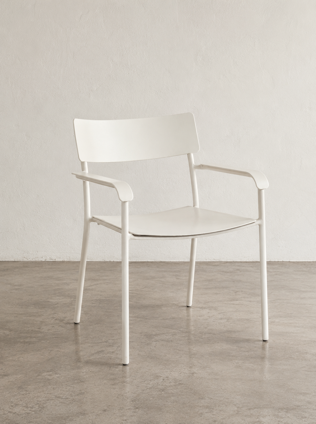 August - Chaise À Accoudoirs - Aluminium - Sable