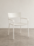 August - Chaise À Accoudoirs - Aluminium - Sable