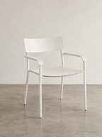 August - Chaise À Accoudoirs - Aluminium - Sable
