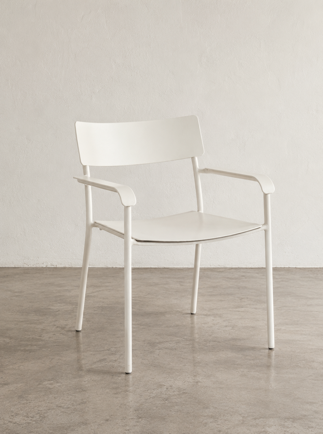 August - Chaise À Accoudoirs - Aluminium - Sable