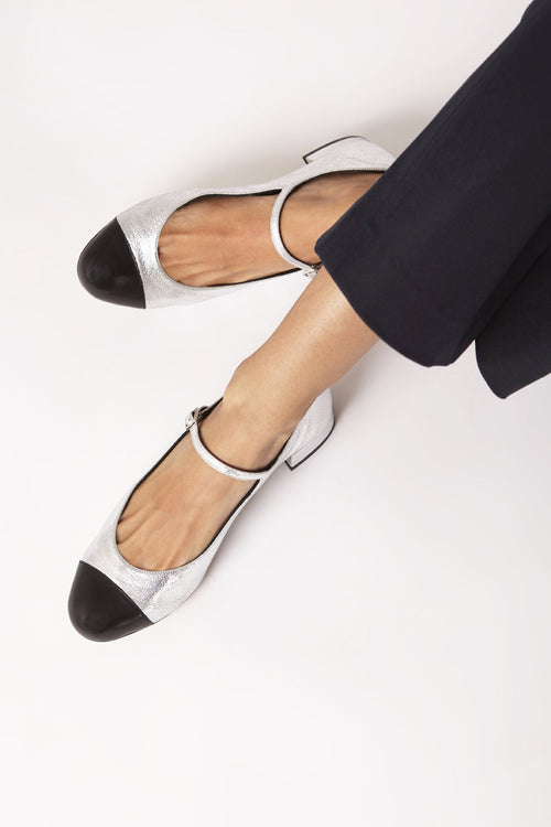Mary Janes Lola - Cuir Argenté