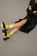 Escarpins Rita - Cuir Noir Effet Croco