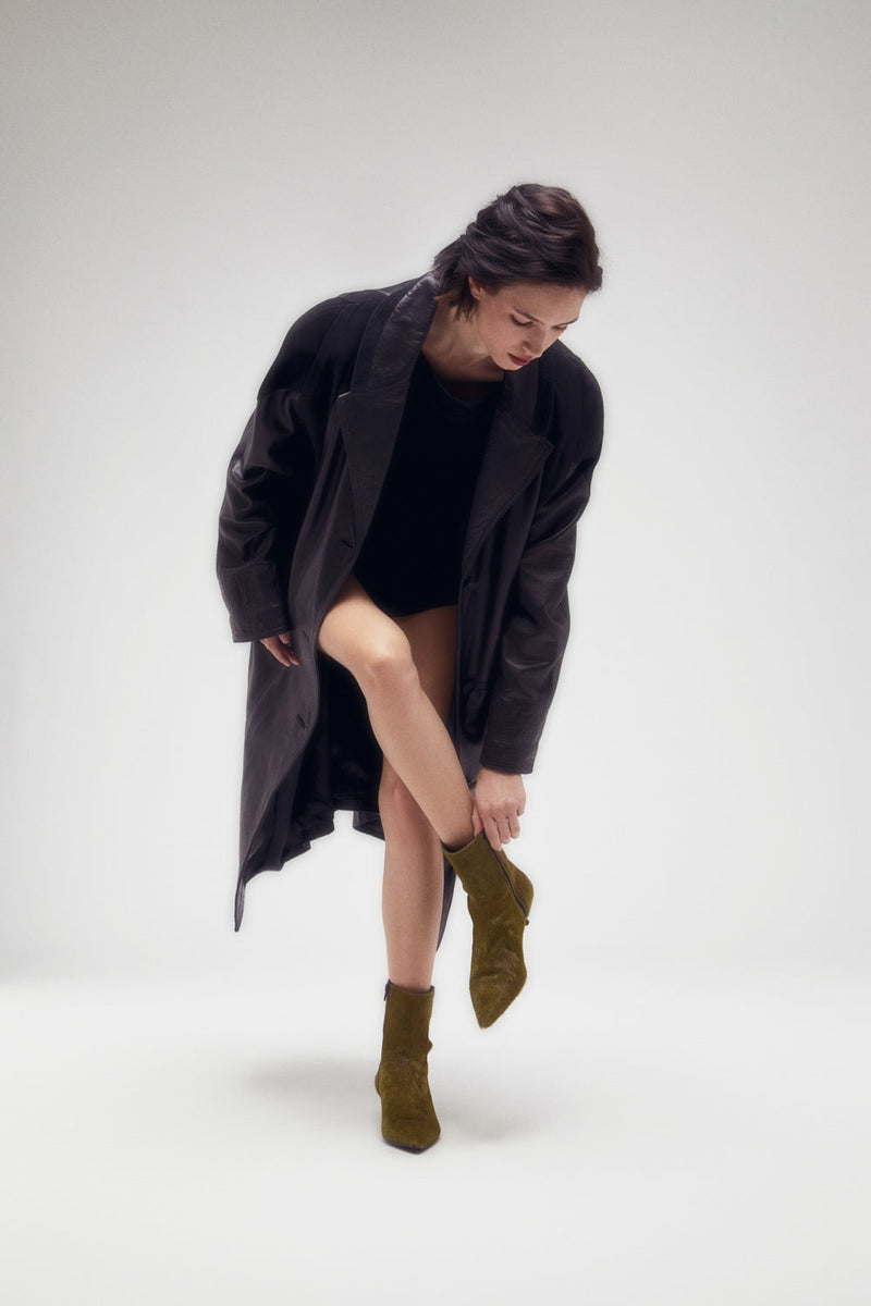 Bottines Paula - Veau Olive