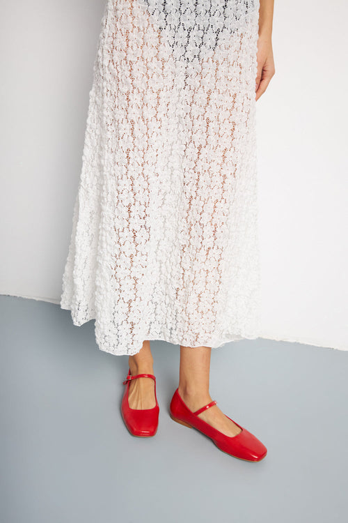 Mary Janes Julieta - Cuir Verni Rouge