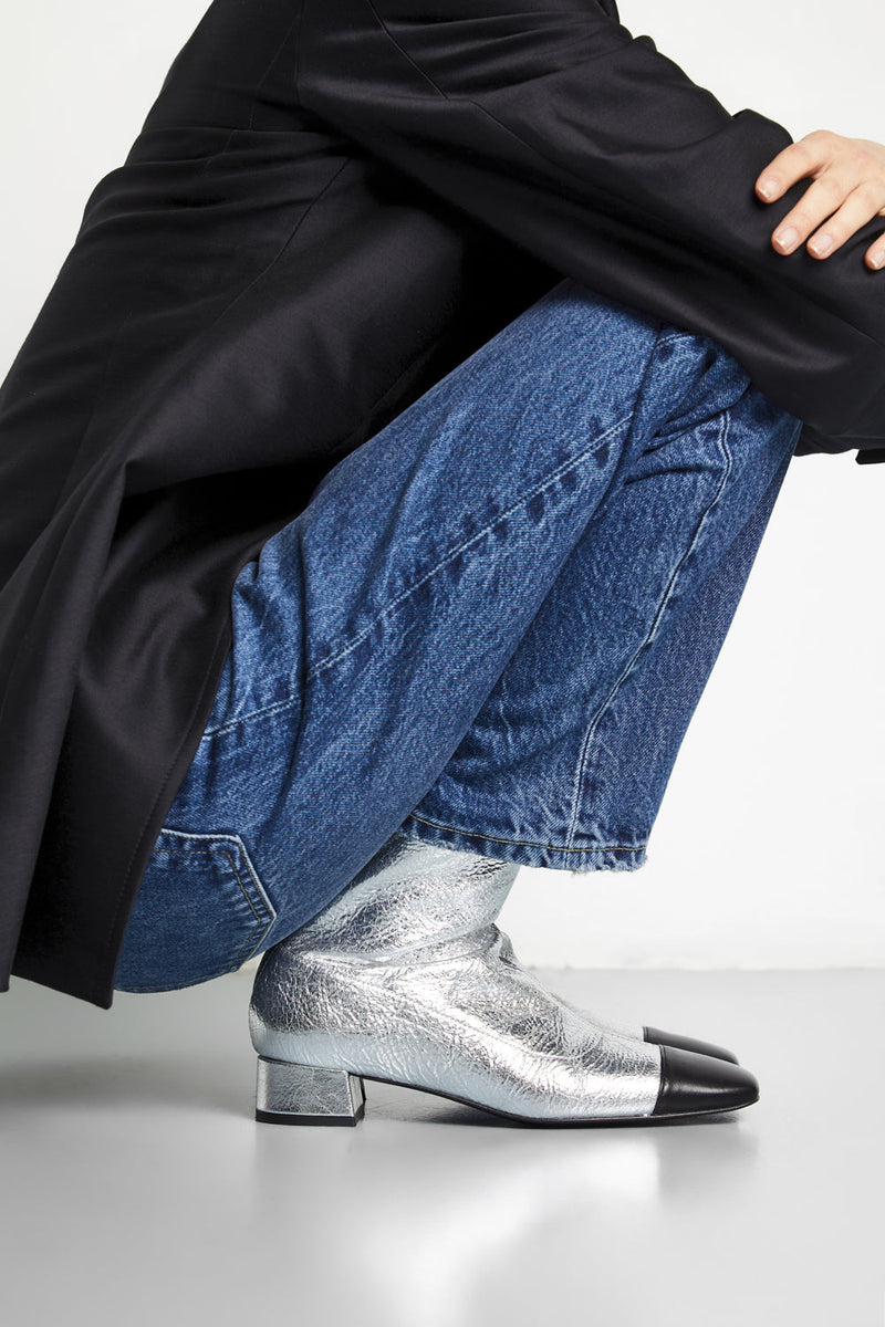 Bottines Laurie - Cuir Argenté