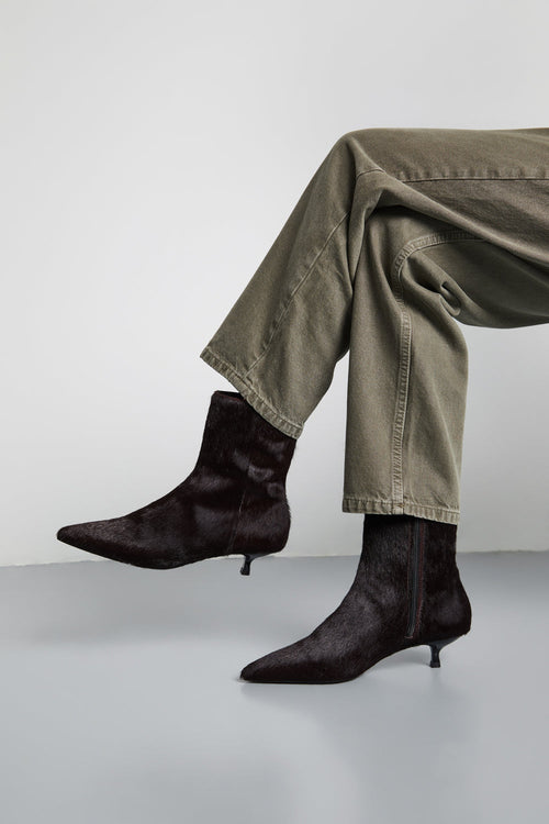 Bottines Paula - Cuir De Veau Bordeaux