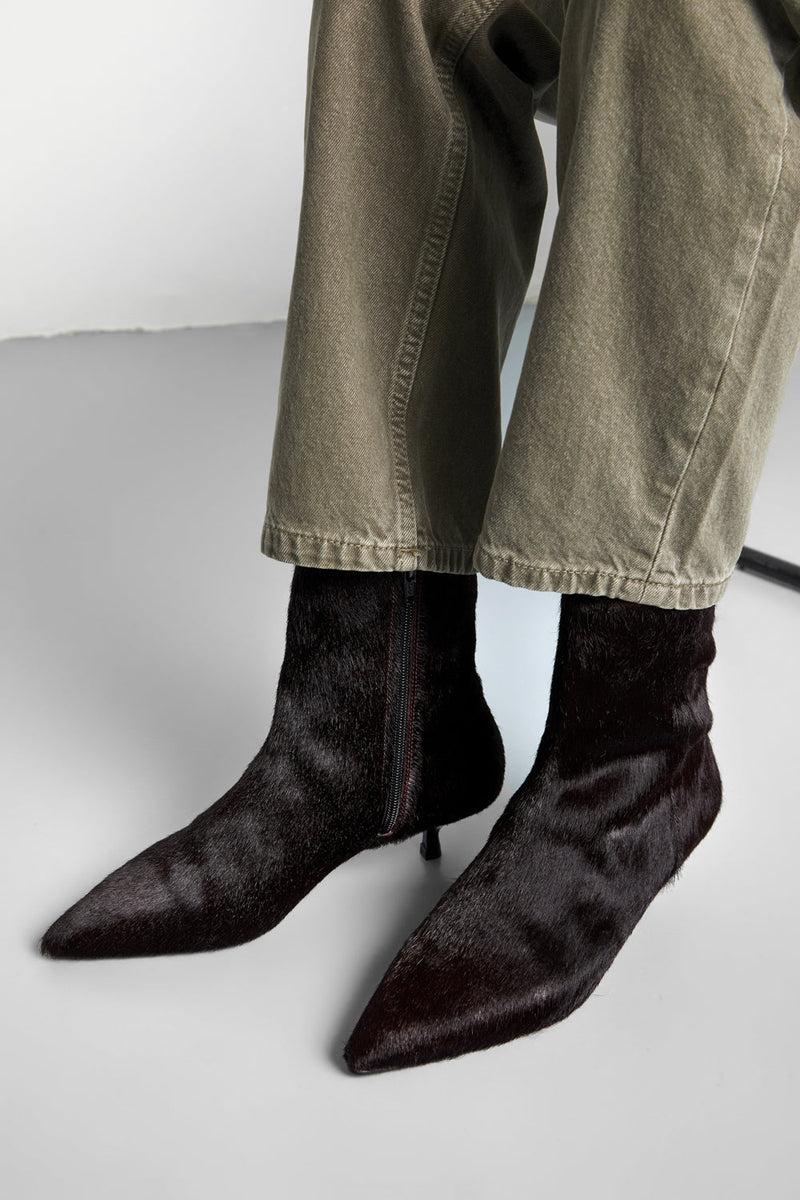 Bottines Paula - Cuir De Veau Bordeaux