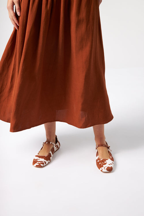 Mary Janes Julieta - Cuir De Veau Imprimé Vache