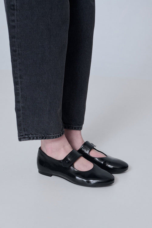 Mary Janes Greta - Cuir Verni Noir
