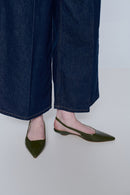 Ballerines Harper À Bride Arrière - Cuir Kaki