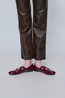 Ballerines Bettina - Cuir Verni Bordeaux