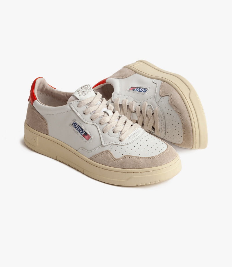 Autry - Sneakers Medalist Low - White/Orange