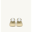 Autry Medalist Low In White Leather And Gray Green Suede