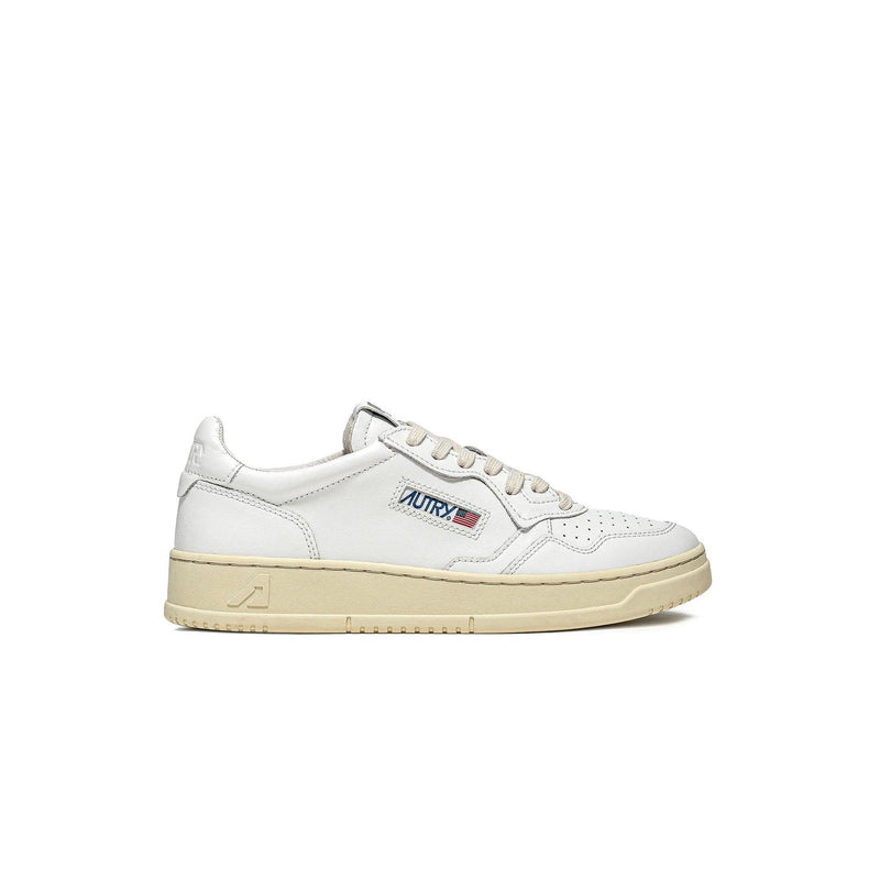 Autry Medalist Leather Low White