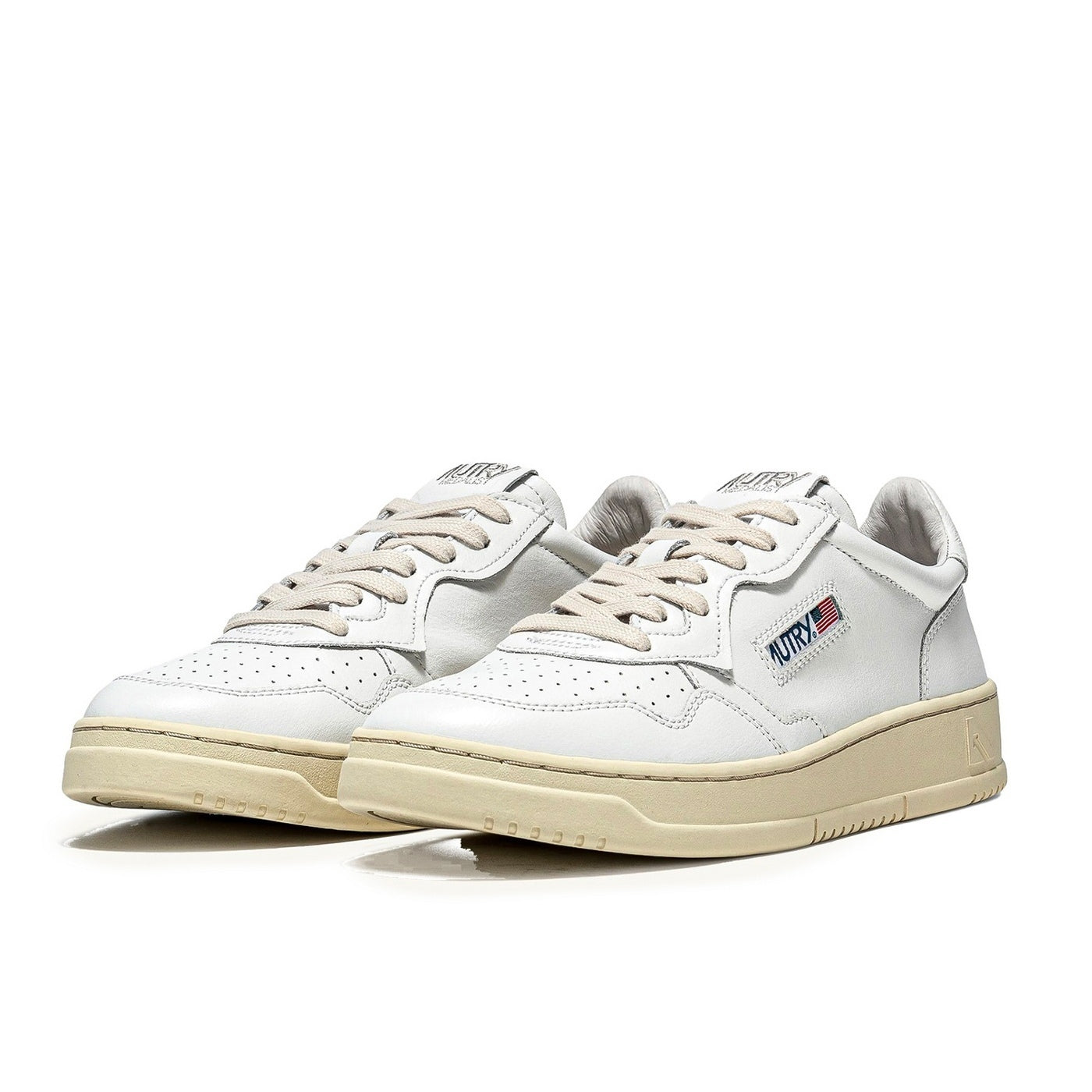 Autry Medalist Leather Low White - Blanc