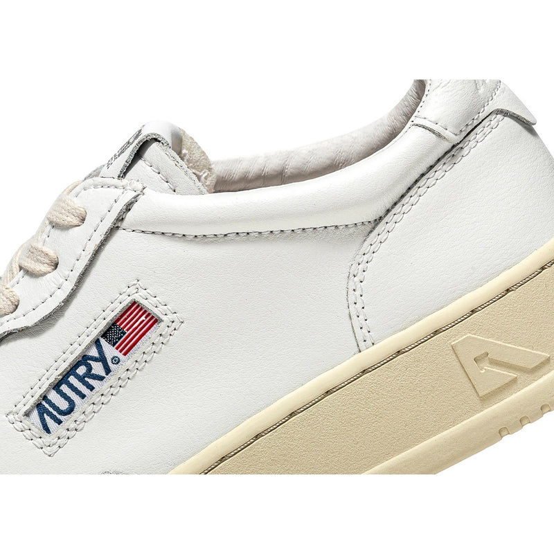 Autry Medalist Leather Low White