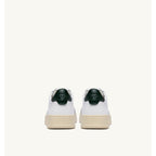 Autry Medalist Leather Low White Dark Green