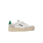 Autry Medalist Leather Low White Amazon Beige - Blanc