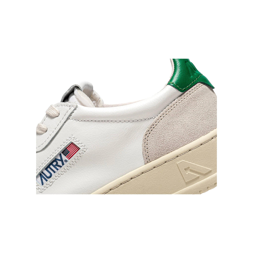 Autry Medalist Leather Low White Amazon Beige - Blanc