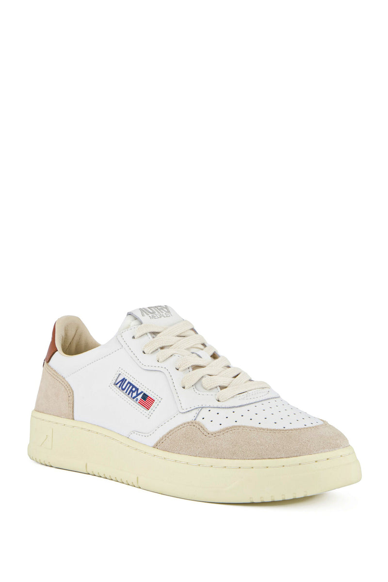 Autry Medalist Leather Low Suede Coco Shell