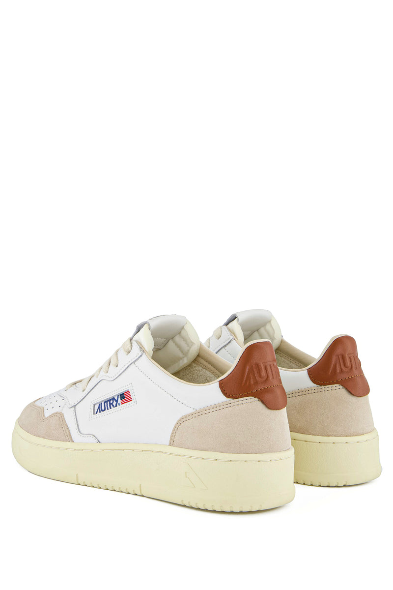 Autry Medalist Leather Low Suede Coco Shell
