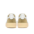 Autry Medalist Leather Low Sue White Greygn - White