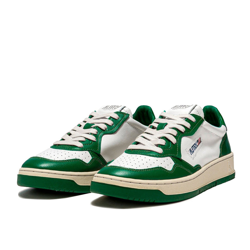 Autry Medalist Cuero Bajo Verde Blanco