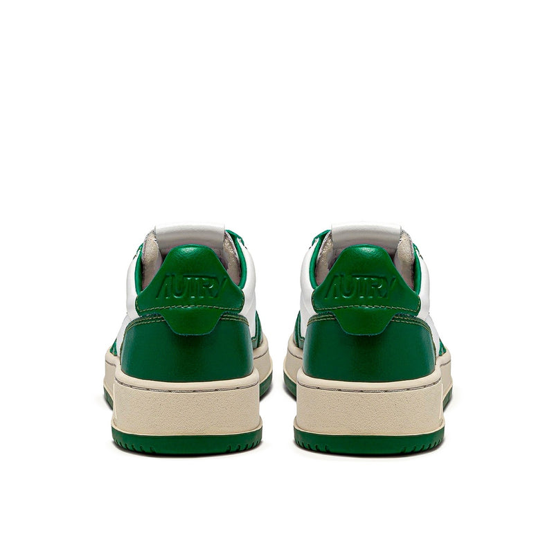 Autry Medalist Cuero Bajo Verde Blanco