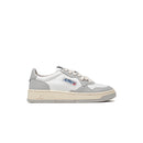 Autry Medalist Leather Low Gray White