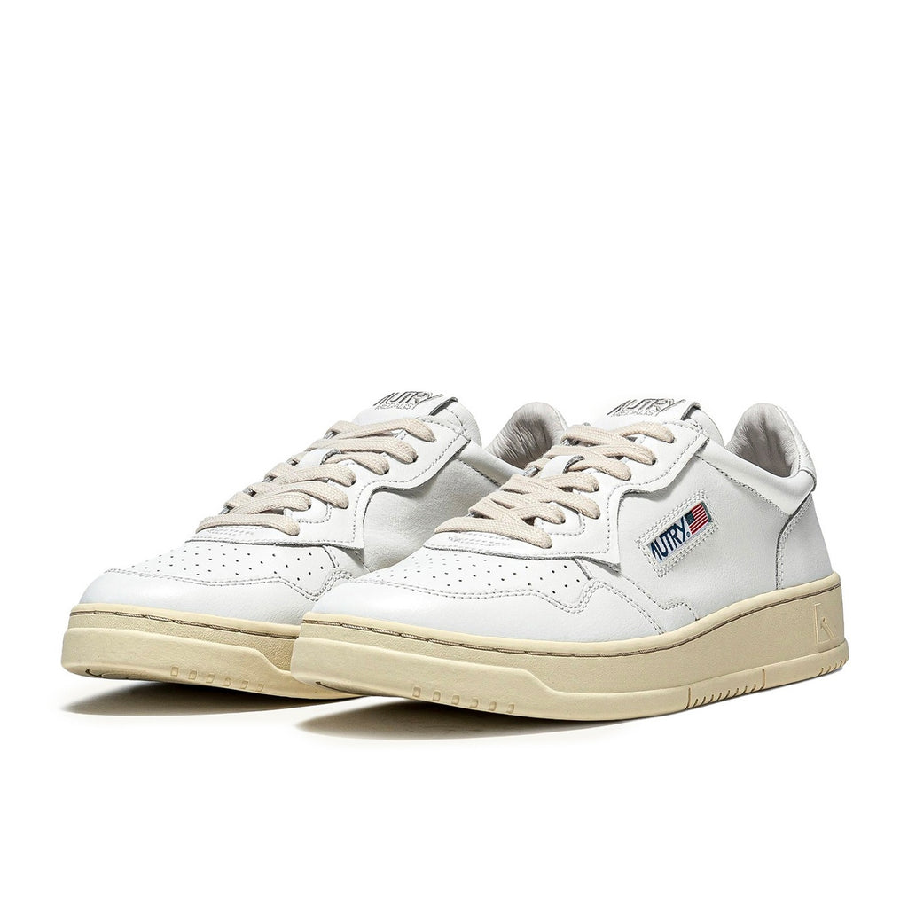 Autry Medalist Leather Low White (W) - Blanc