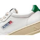 Autry - Medalist Leather Low White Green (W) - Blanc;Vert