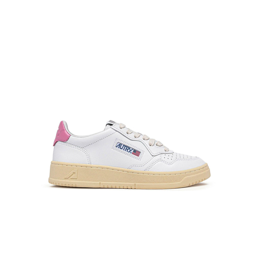 Autry Medalist Low White Polignac (W) - Bianco/Rosa