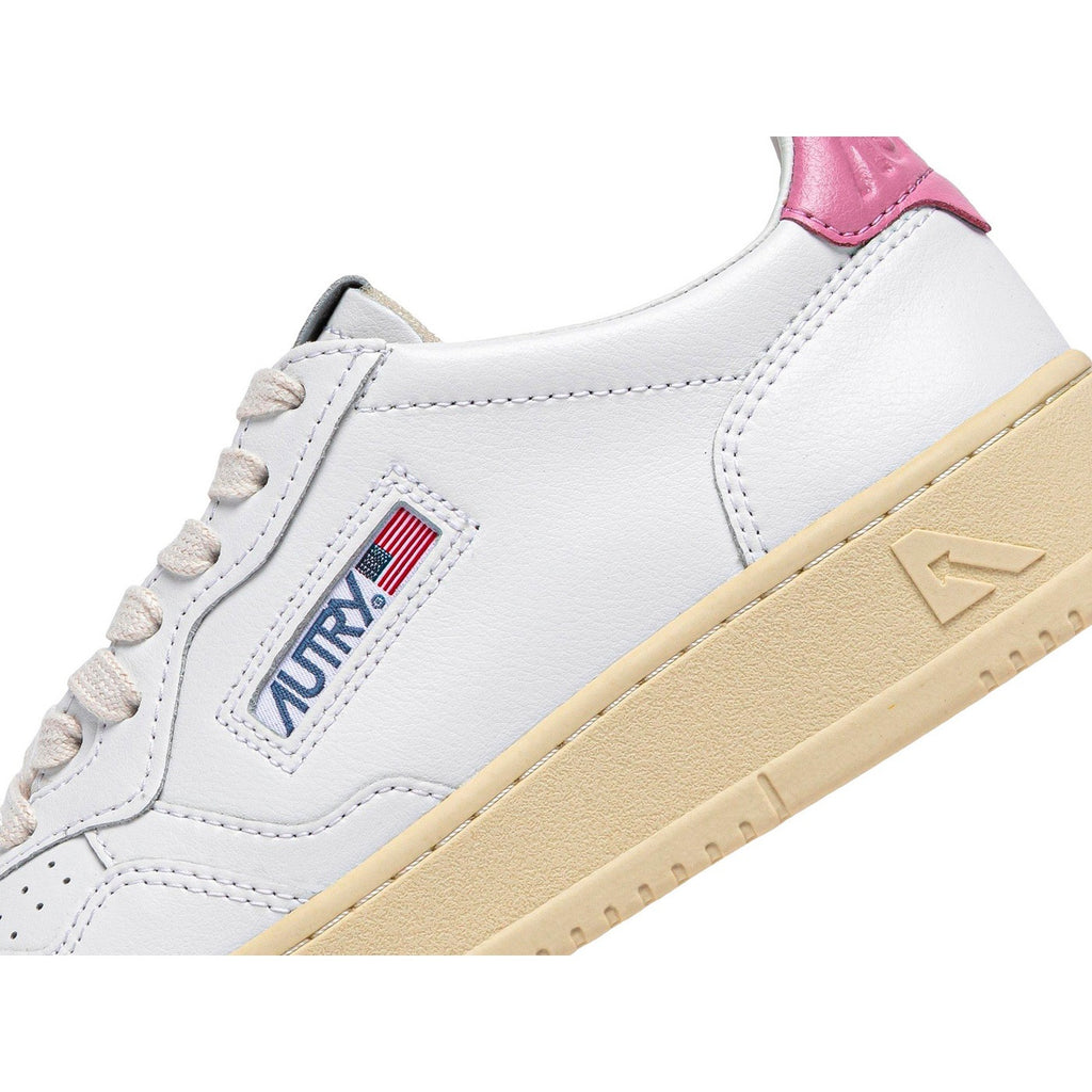 Autry Medalist Low White Polignac (W) - Bianco/Rosa