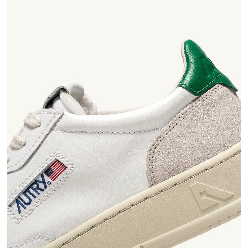 Autry Medalist Leather Low White Amazon Beige (W)