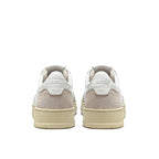 Autry Medalist Leather Low White Beige Suede (W) - Blanc