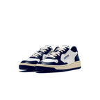 Autry Medalist Leather Low White Navy (W)