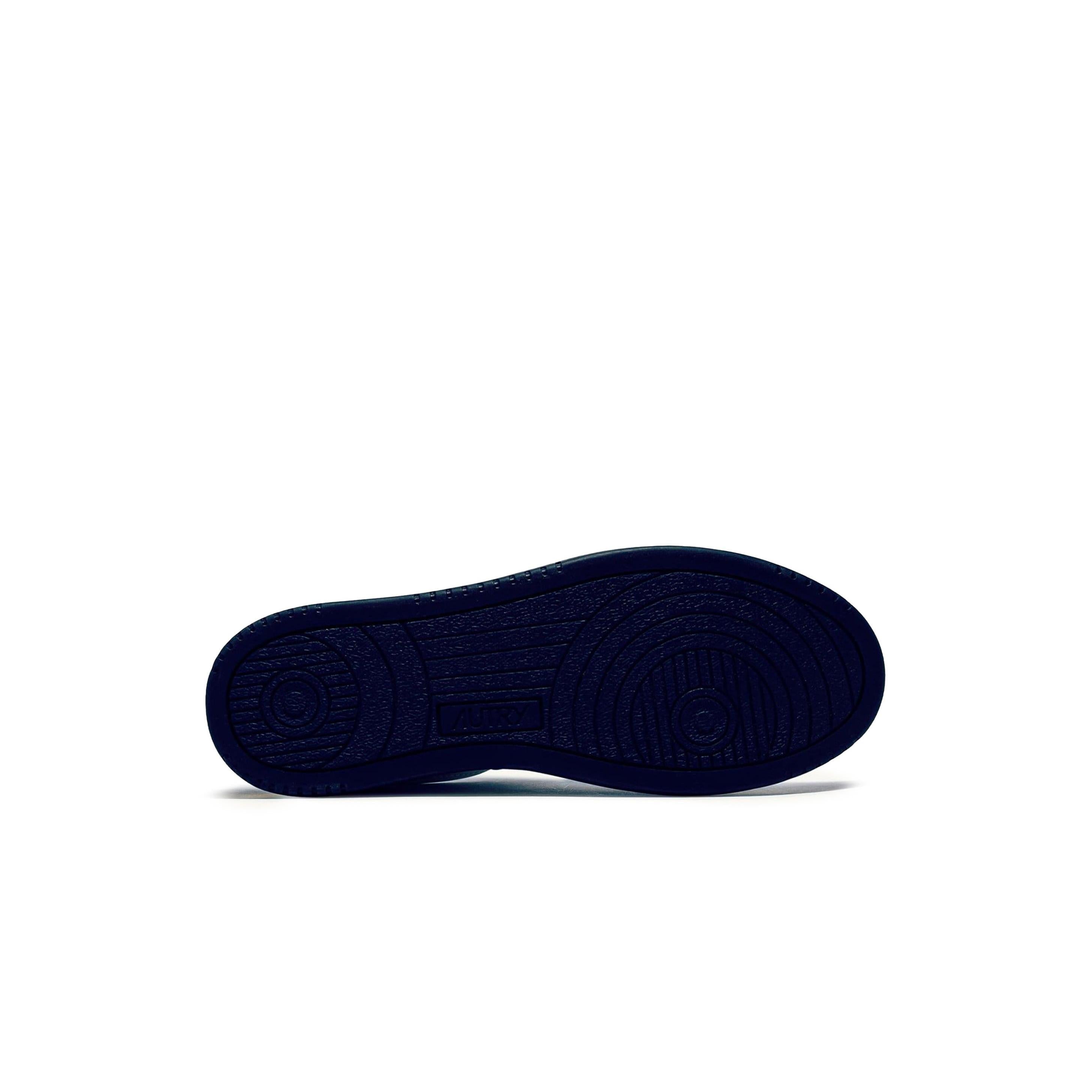 Autry Medalist Leather Low White Navy (W)