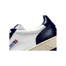 Autry Medalist Leather Low White Navy (W)