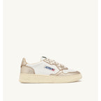 Sneakers Medalist Low Bicolore In Pelle Bianca E Platino Metallizzato (W)