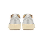 Autry Medalist Leather Low White Silver - Blanc