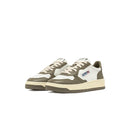 Autry Medalist Leather Low White Covert Green (W)