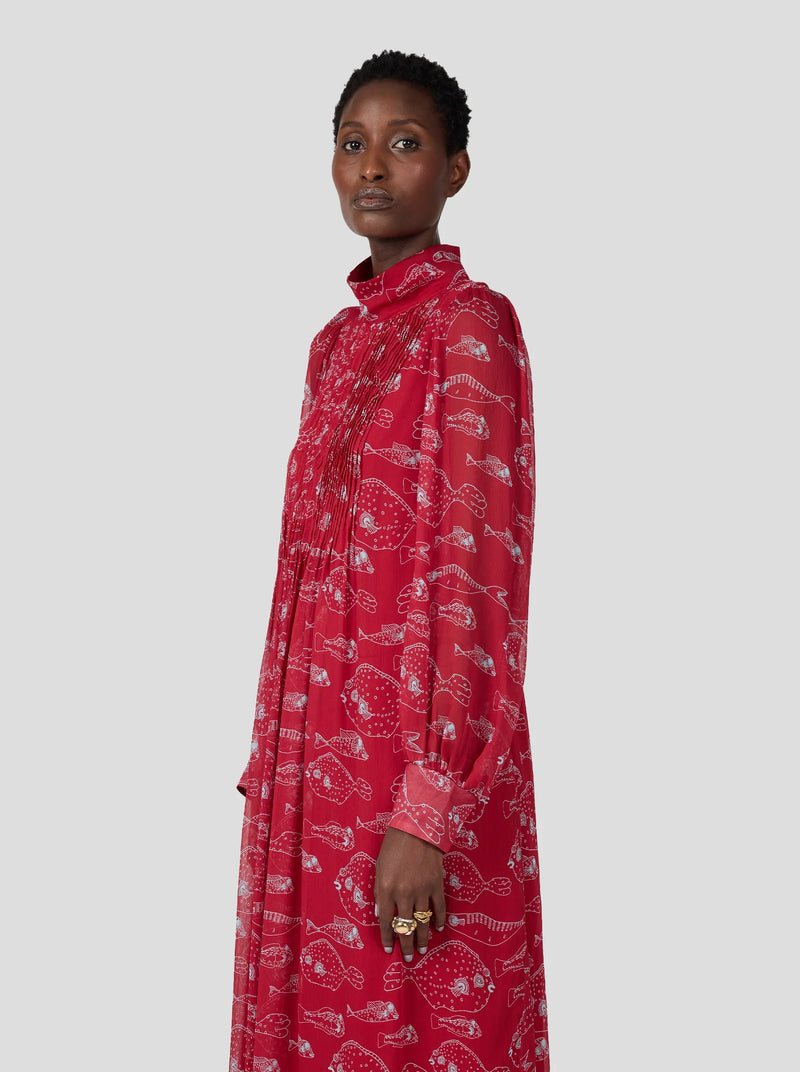 Robe Austin En Mousseline Imprimée Aquarium