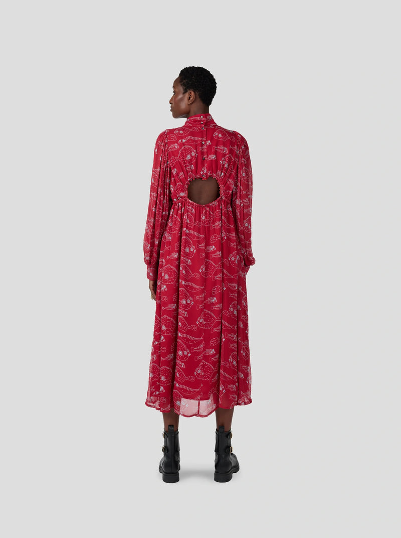 Robe Austin En Mousseline Imprimée Aquarium