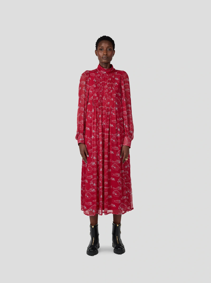 Robe Austin En Mousseline Imprimée Aquarium