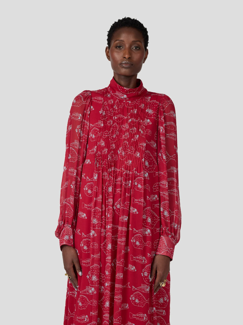 Robe Austin En Mousseline Imprimée Aquarium